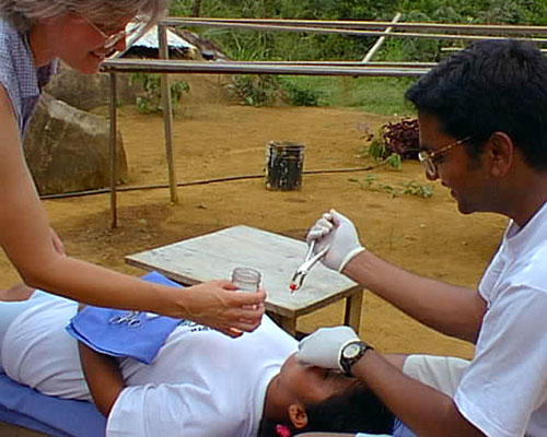 People helping patient 