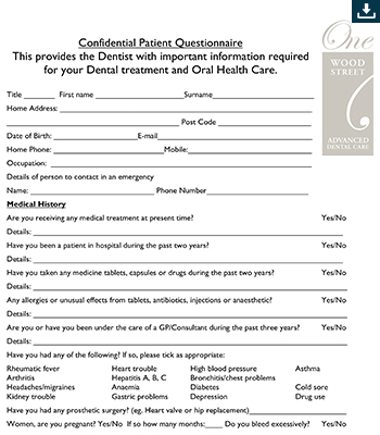 Medical History Form