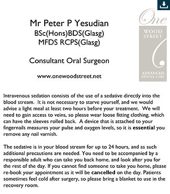 Sedation Instructions